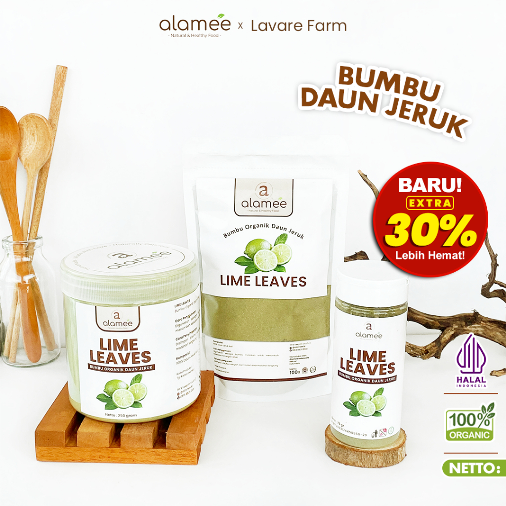 

Daun Jeruk Bubuk Lime Powder Bumbu Dapur Organik Rempah Rimpang Murni Asli Tanpa Campuran toples praktis