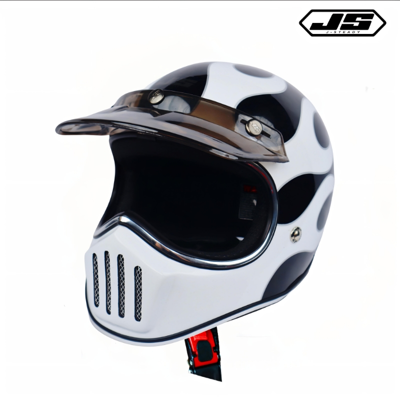 Helm JS Cakil Retro MOTIF TERBARU KEKINIAN SNI/helm cakil/helm cross retropria costum