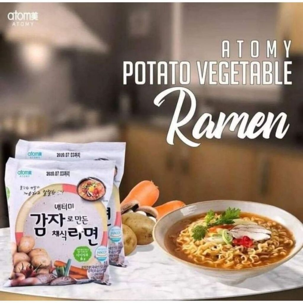 

Atomy Potato Ramen Korea Vegetarian bahan bahan korea 114g,511 kalori