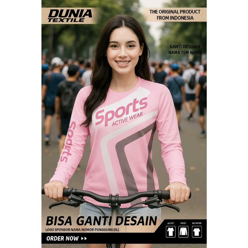 JERSEY SEPEDA, JERSEY TRAIL LENGAN PANJANG  (BISA CUSTOM DESAIN)