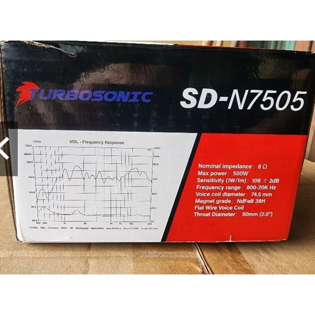 Driver Tweter Neodium Turbosonic SDN 7505 / SDN7505 / SD N7505 neodymium magnet model ND850 – ORIGINAL