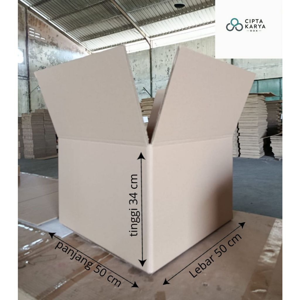 

kardus box packing 50x50x34