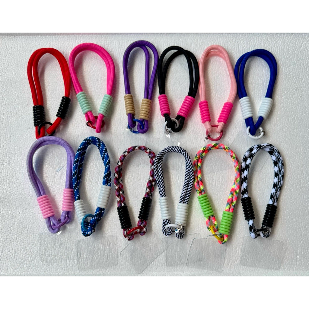 Tali Lanyard Kepang Single String Gantungan Nylon Pergelangan Tangan Nilon Tebal Dikepang Rantai Pon