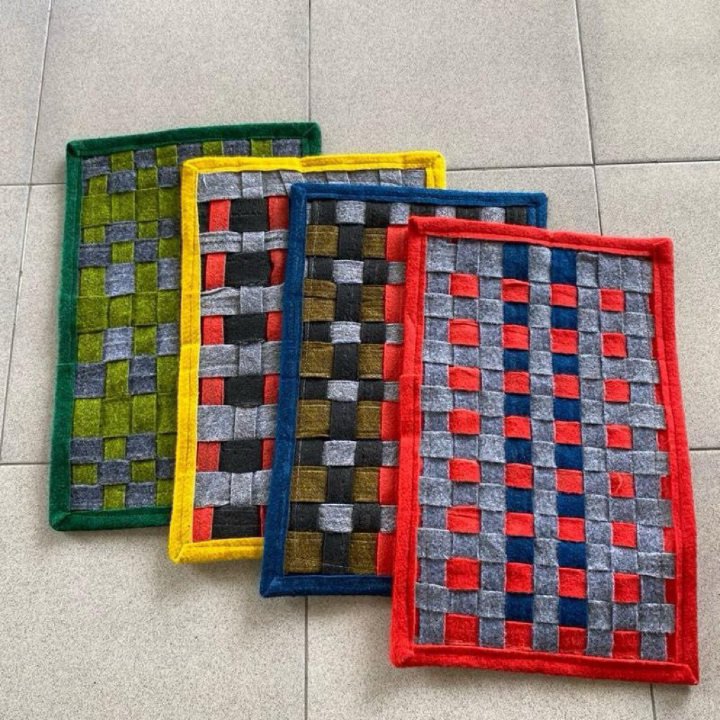⁠(6 Buah) Keset Karpet Catur Motif Kotak Keset Lantai Murah