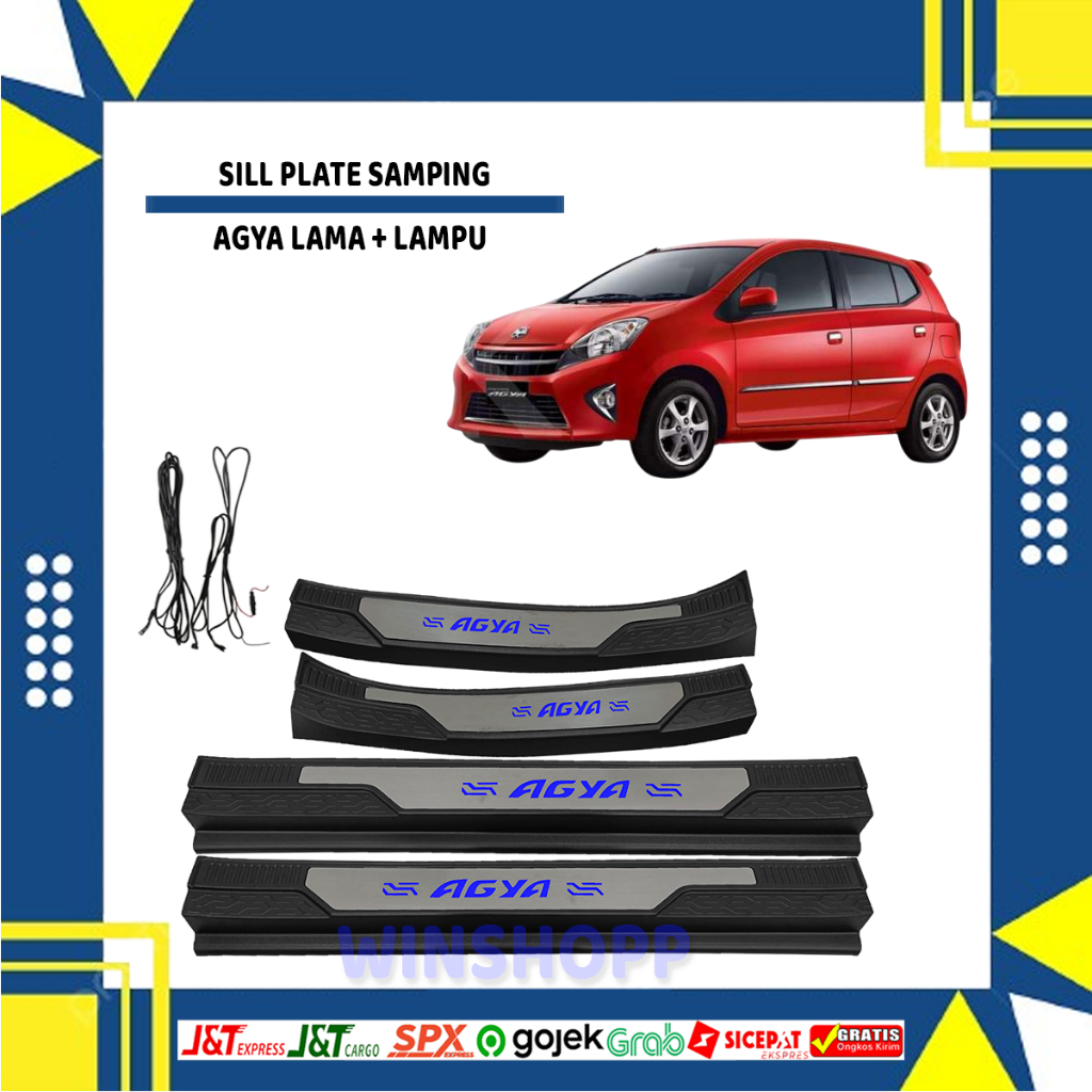 SILLPLATE SAMPING AGYA LAMA 2012-2022 VARIASI INJAKAN SAMPING LAMPU DAN TIDAK LAMPU
