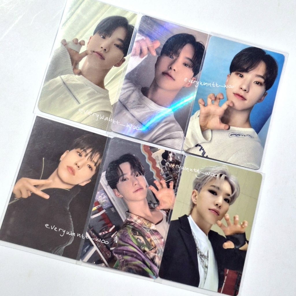 WTS Photocard pc Hoshi Seventeen Fml, follow again, always yours, seventeen heaven, 17 right here. w