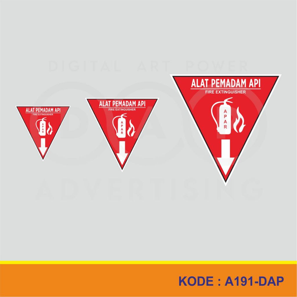

A191 - Acrylic Sign, Stiker Akrilik APAR (Alat Pemadam Api Ringan), Tahan Air, Termurah, Bisa Custom