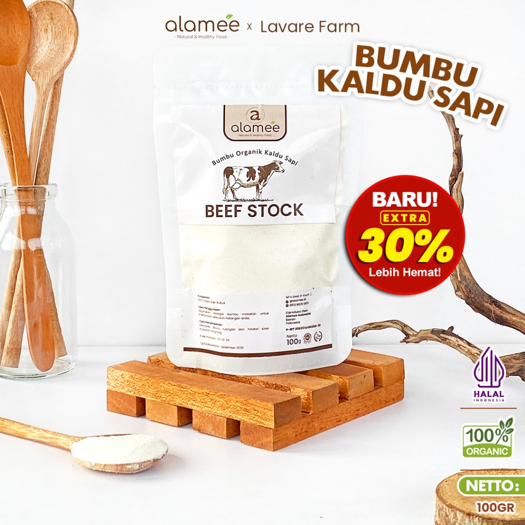 

Kaldu Sapi NON MSG Bubuk Penyedap Rasa Beef Stock Powder Extract Seasoning Murni Asli Tanpa Campuran Bumbu Organik 100gram