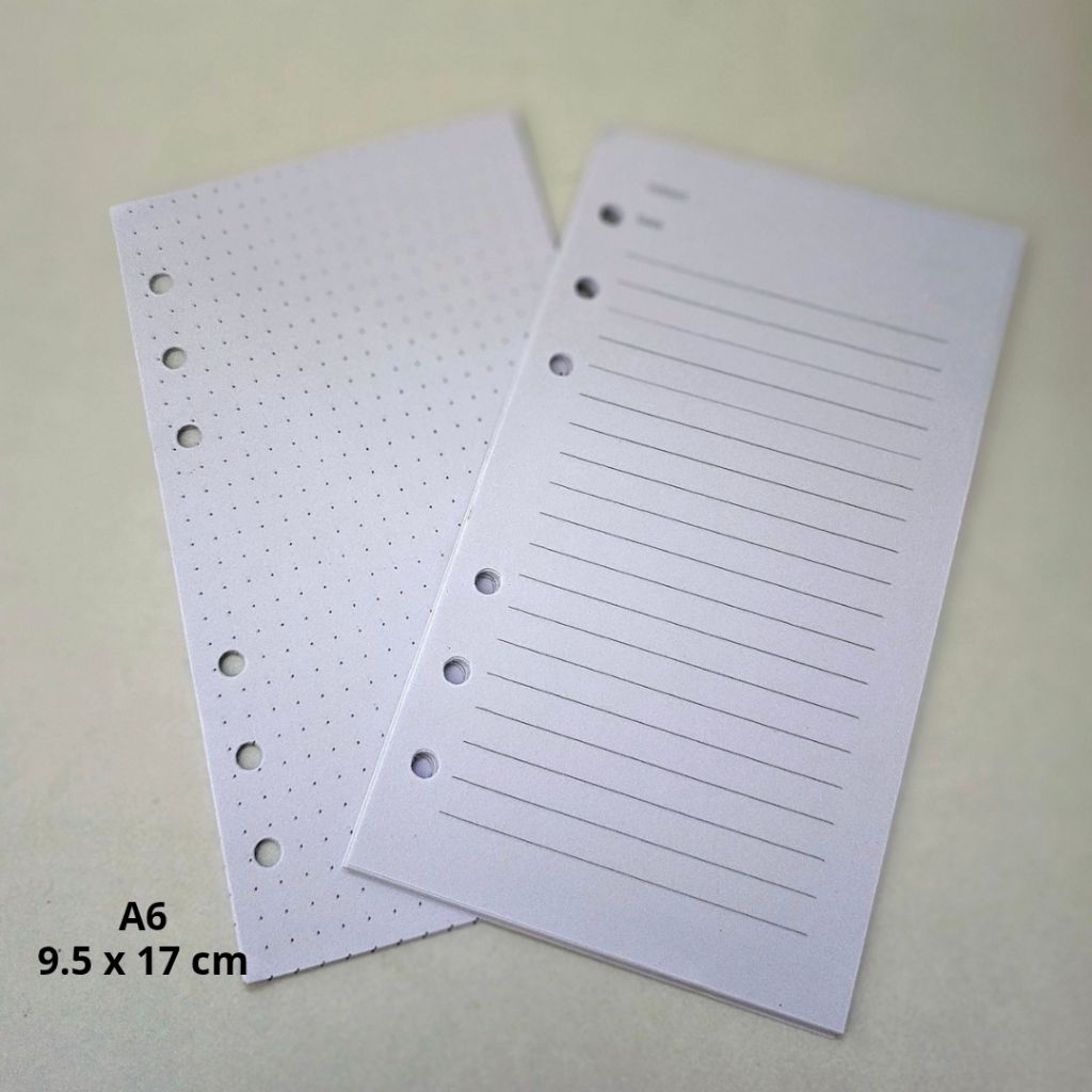

Loose Leaf A6 Kertas Binder 6 lubang Isi 50 lembar