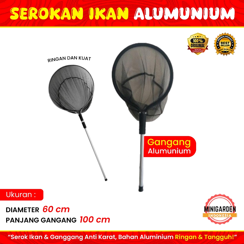 SEROKAN SARINGAN ALUMINIUM UK 60 X 100 CM SEROK IKAN KOI SEROKAN KOI