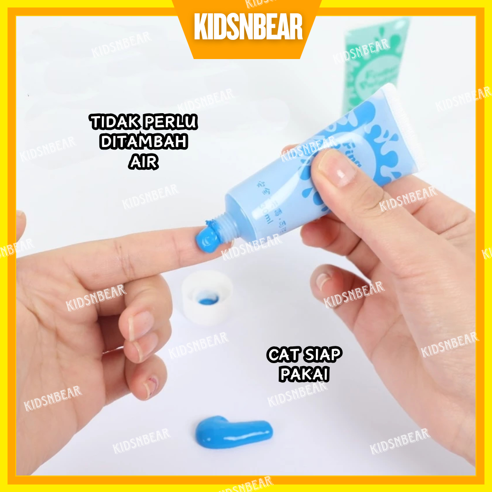 

RB [KIDSBEAR] Finger Paint - Cat Air - Finger Paint Set - Cat Lukis Anak - Washable Finger Paint -
