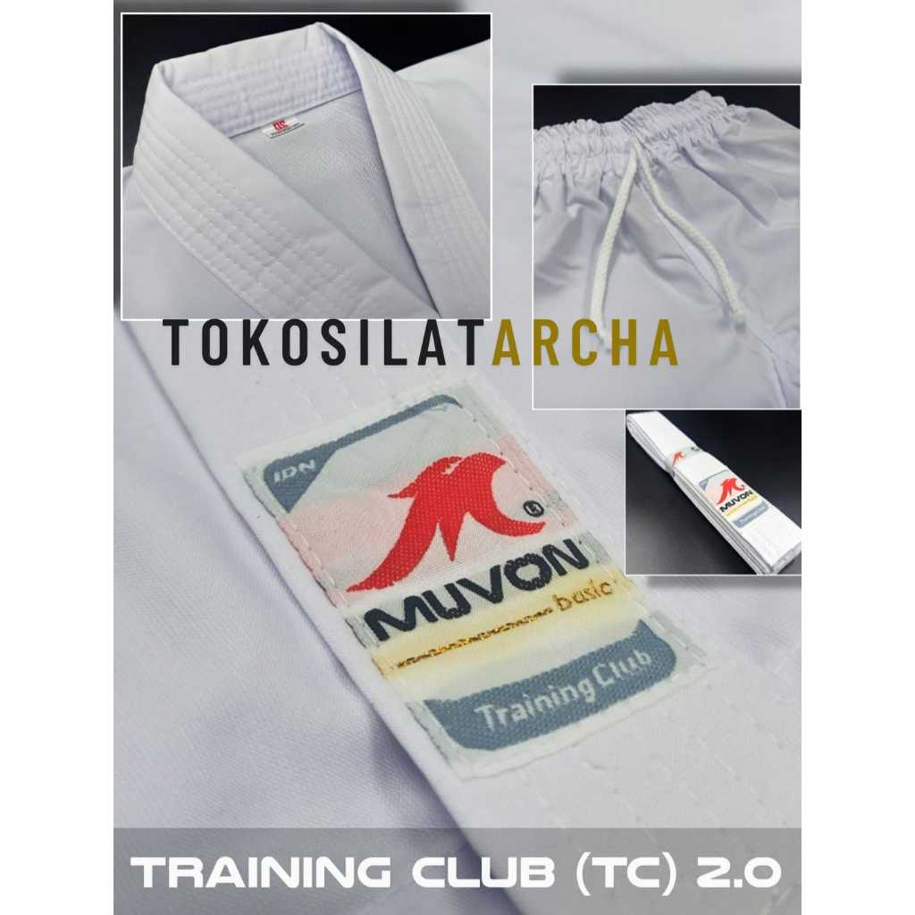 Baju Karate Training Club Basic Muvon Original / Seragam Karate Muvon Basic - Pemula