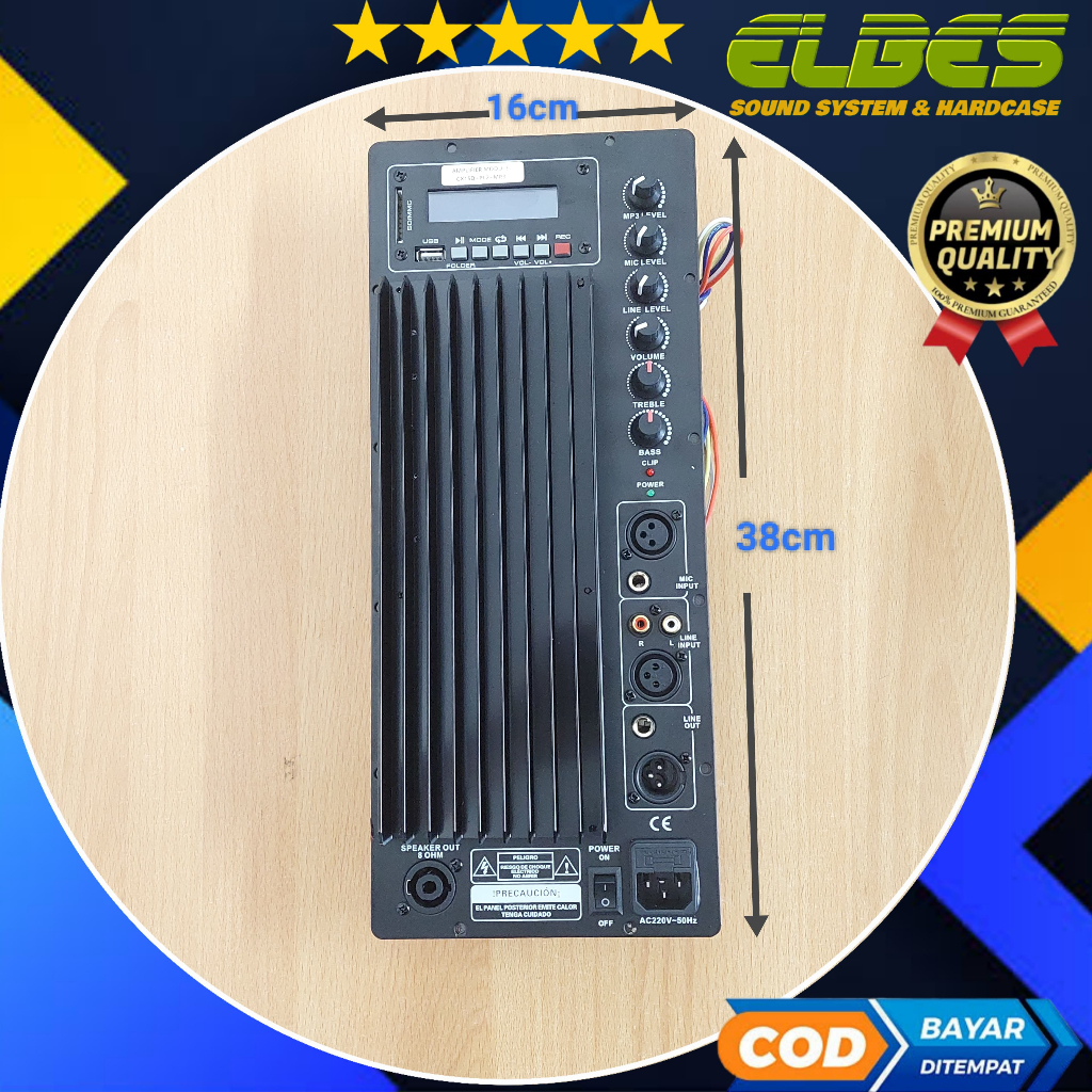 Mesin speaker aktif bluetooth box model huper 38x16 cm