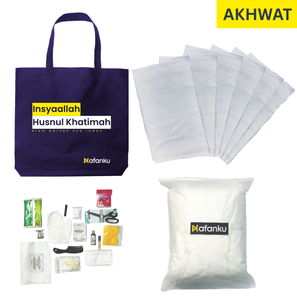 Paket Kafanku Ekonomis - Akhwat (Perempuan) | Paket Kain Kafan Lengkap Perempuan Kain Kafan Akhwat P