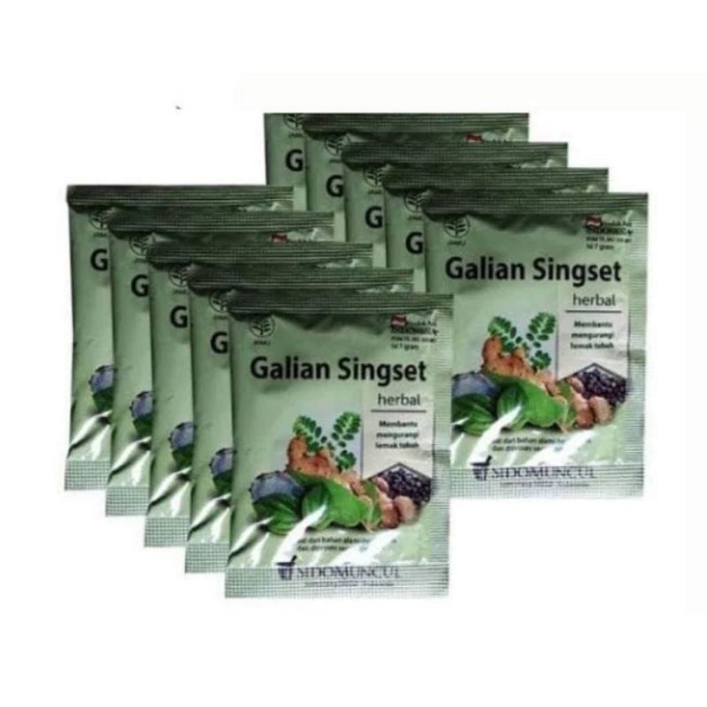 

pelangsing alami galian singset 10 sachet jamu sidomuncul