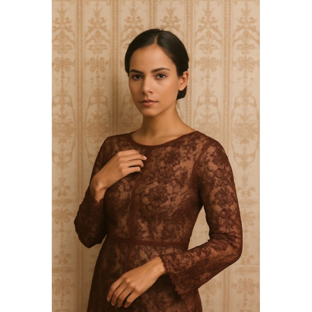 Kain Tulle Bordir Motif Sabto / Sapto / Etnik