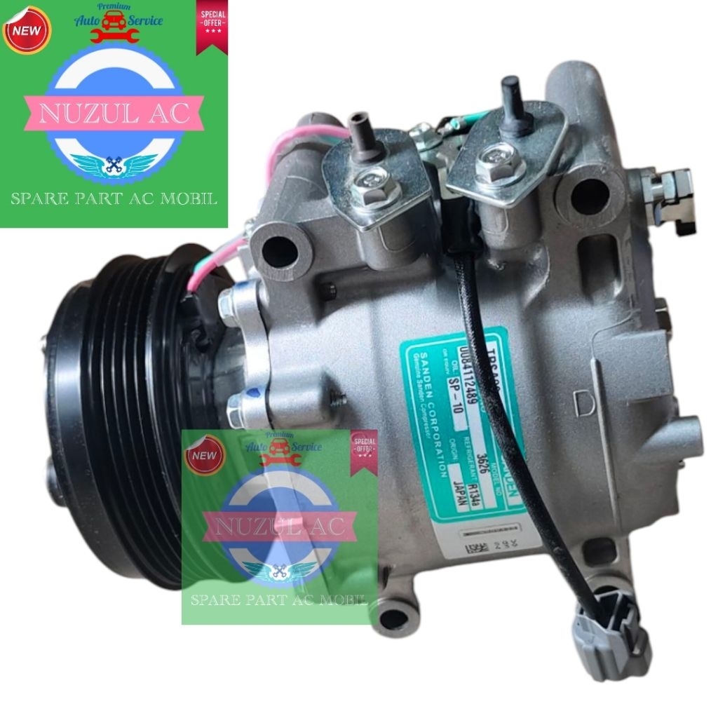 Compresor Kompresor Ac Mobil Honda Jazz Lama - SANDEN ASLI