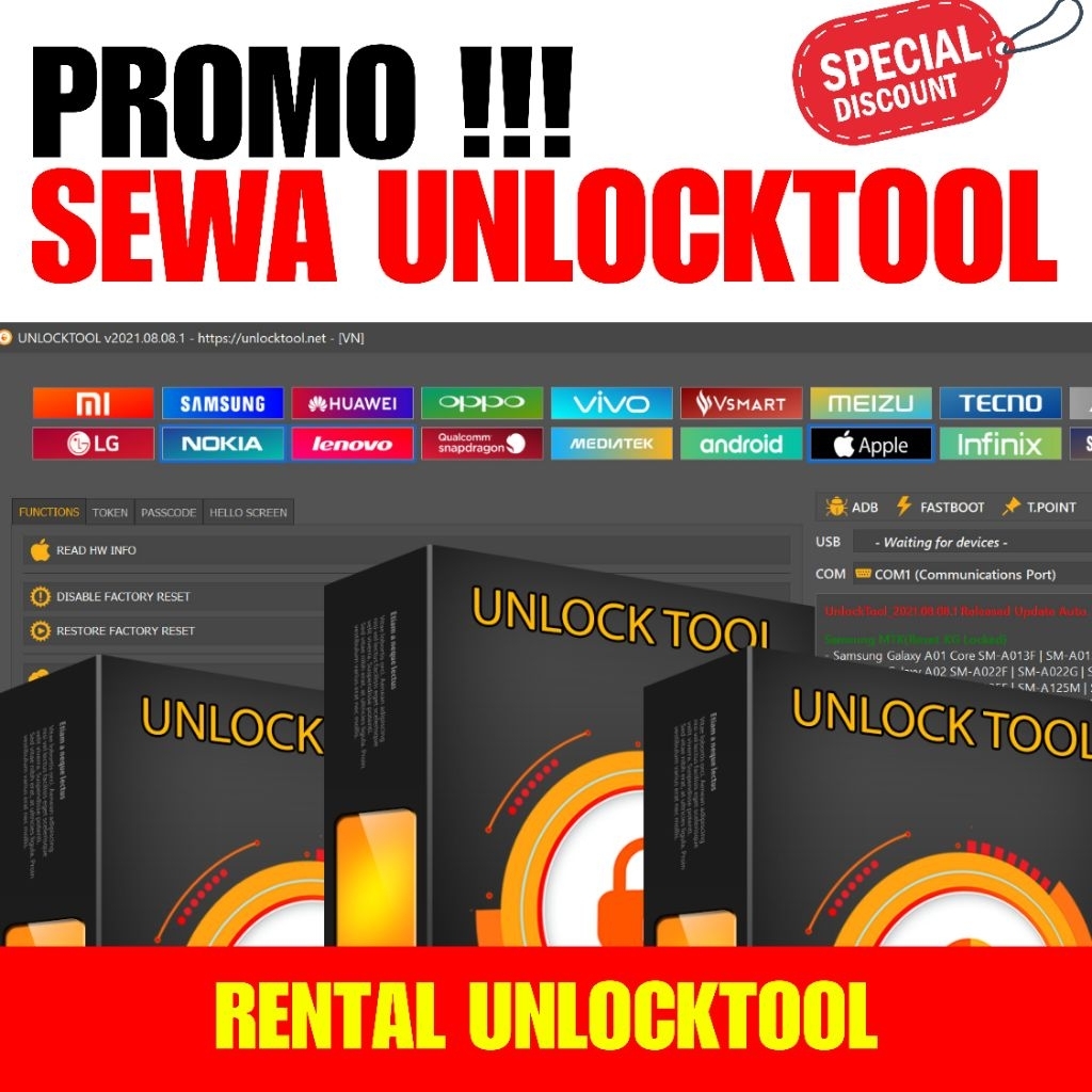 PROMO RENTAL UNLOCKTOOL - SEWA UNLOCKTOOL MURAH
