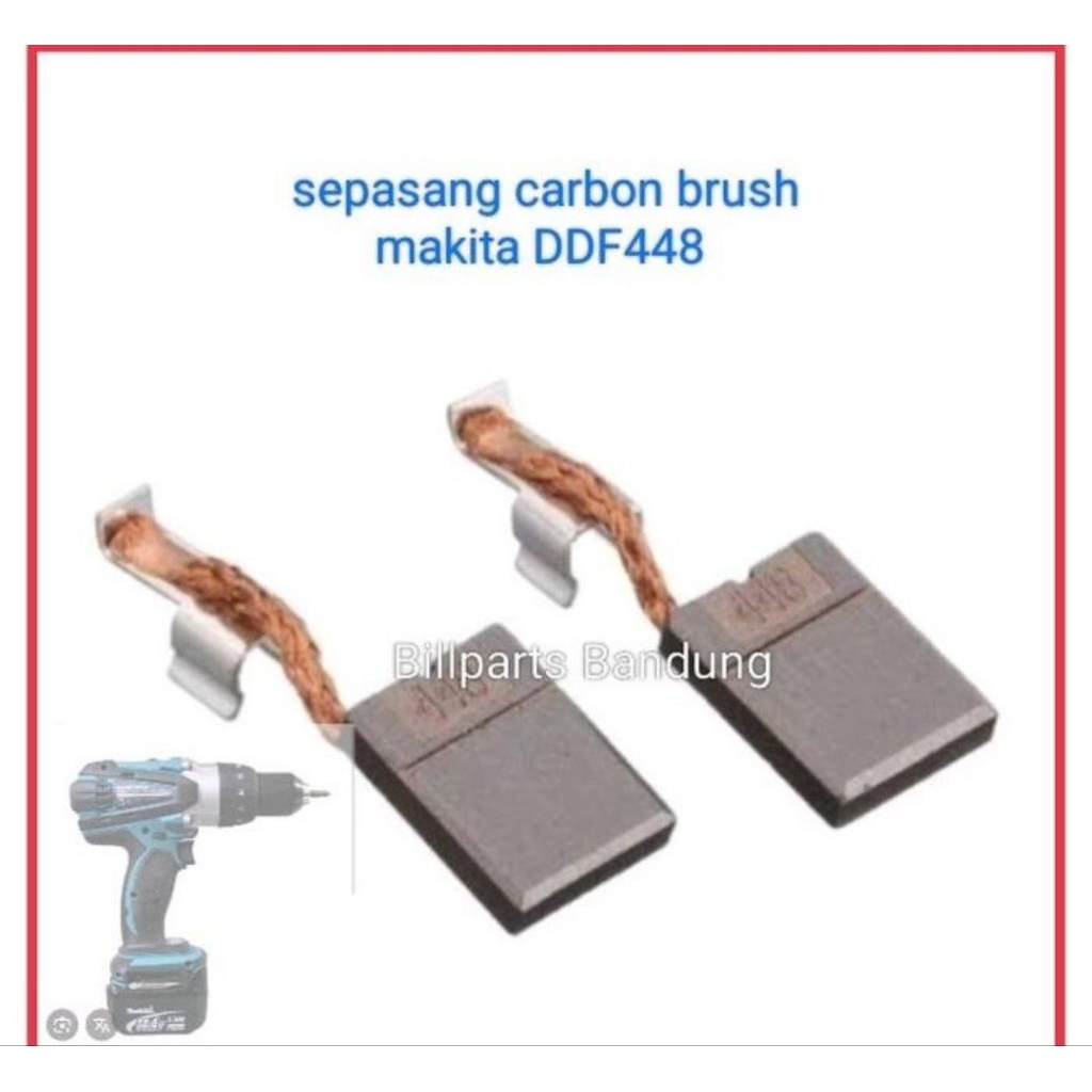 carbon brush DDF448 Makita bor cordles cas 18V DDF448 spul arang sepasang