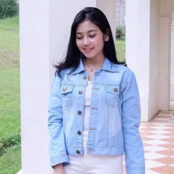 KODE B52E Jaket Wanita Jeans Biondy Biondi Kekinian  Jaket Jumbo M L XL XXL