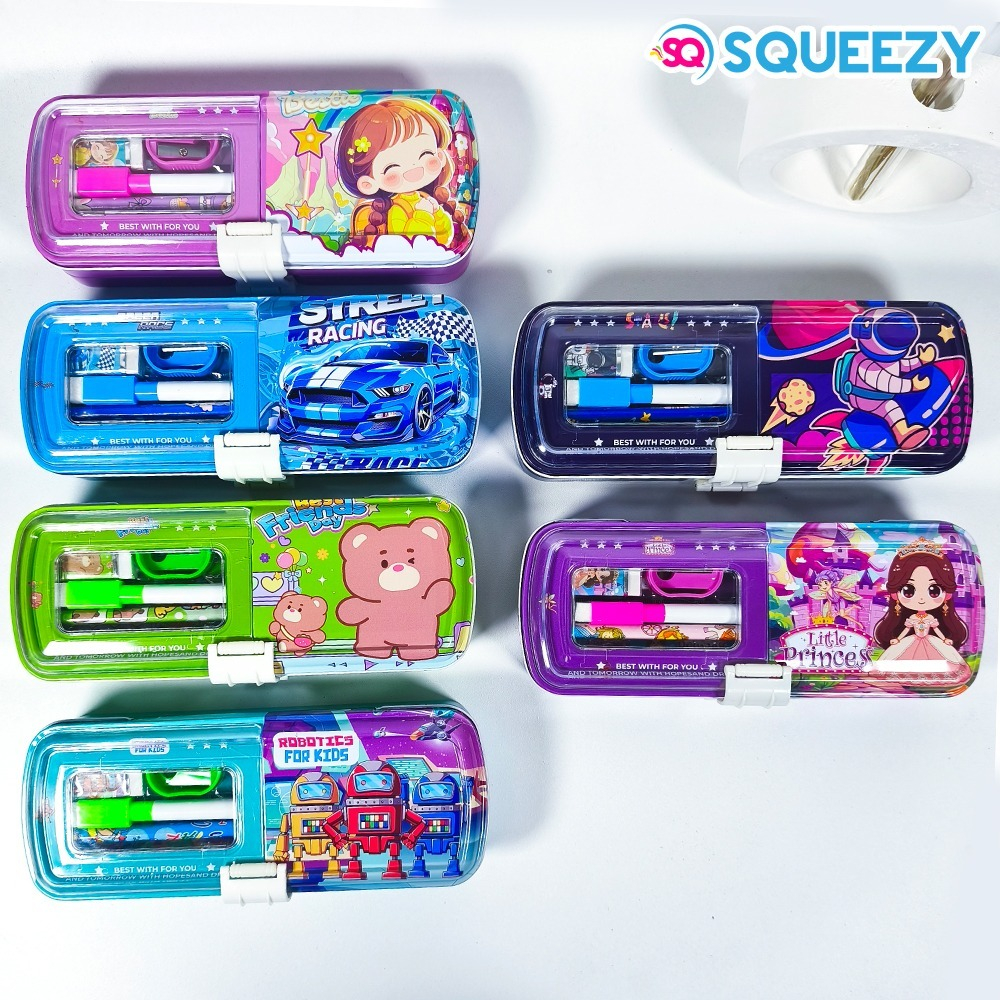

Harga Grosir Per 1pcs Kotak/Tempat Pensil Kaleng + isi karakter PC-SQ29 SQUEEZY