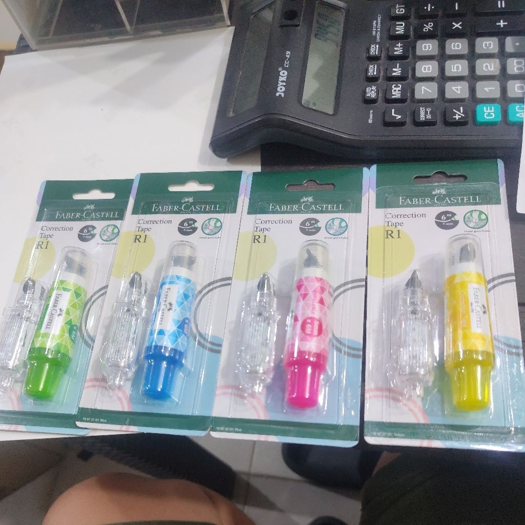 

(1 pcs) correction tape faber R1 bisa di refill
