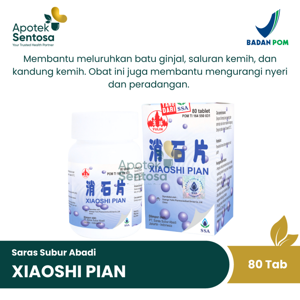 Xiao Shi Pian - Obat Herbal China Untuk Meluruhkan Batu Ginjal dan Saluran Kemih