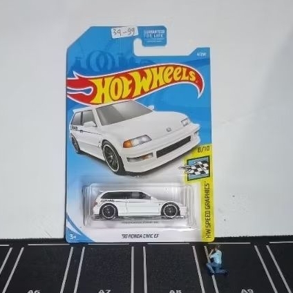 hot wheels 90 honda civic ef putih