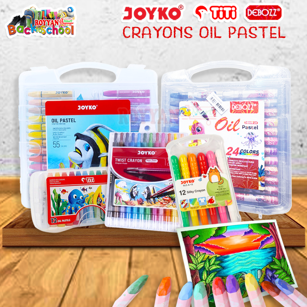 

Promo Back to school Oil Pastels Crayons Krayon Twist Joyko Titi Debozz alat mewarnai banyak pilihan