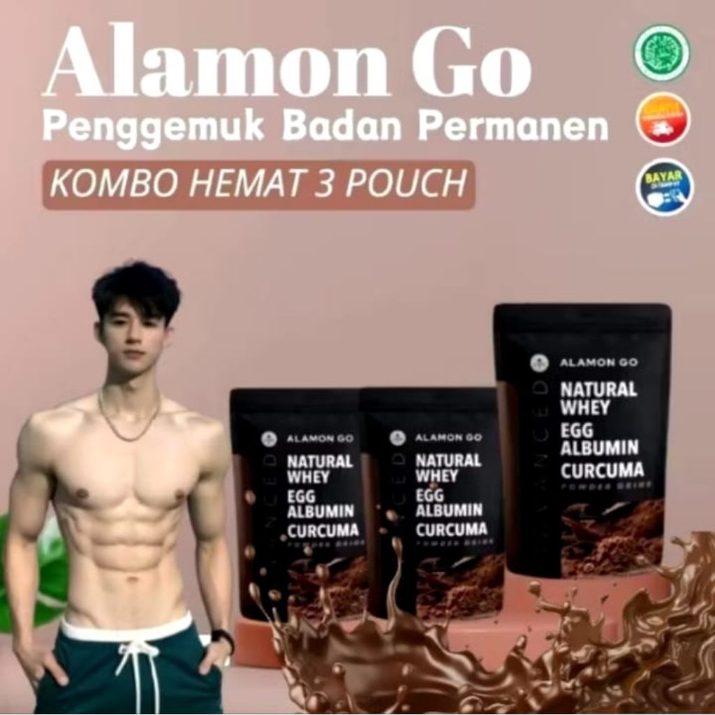 

[3 pouch] Alamon Susu penambah berat badan dan masa otot HALAL & BPOM