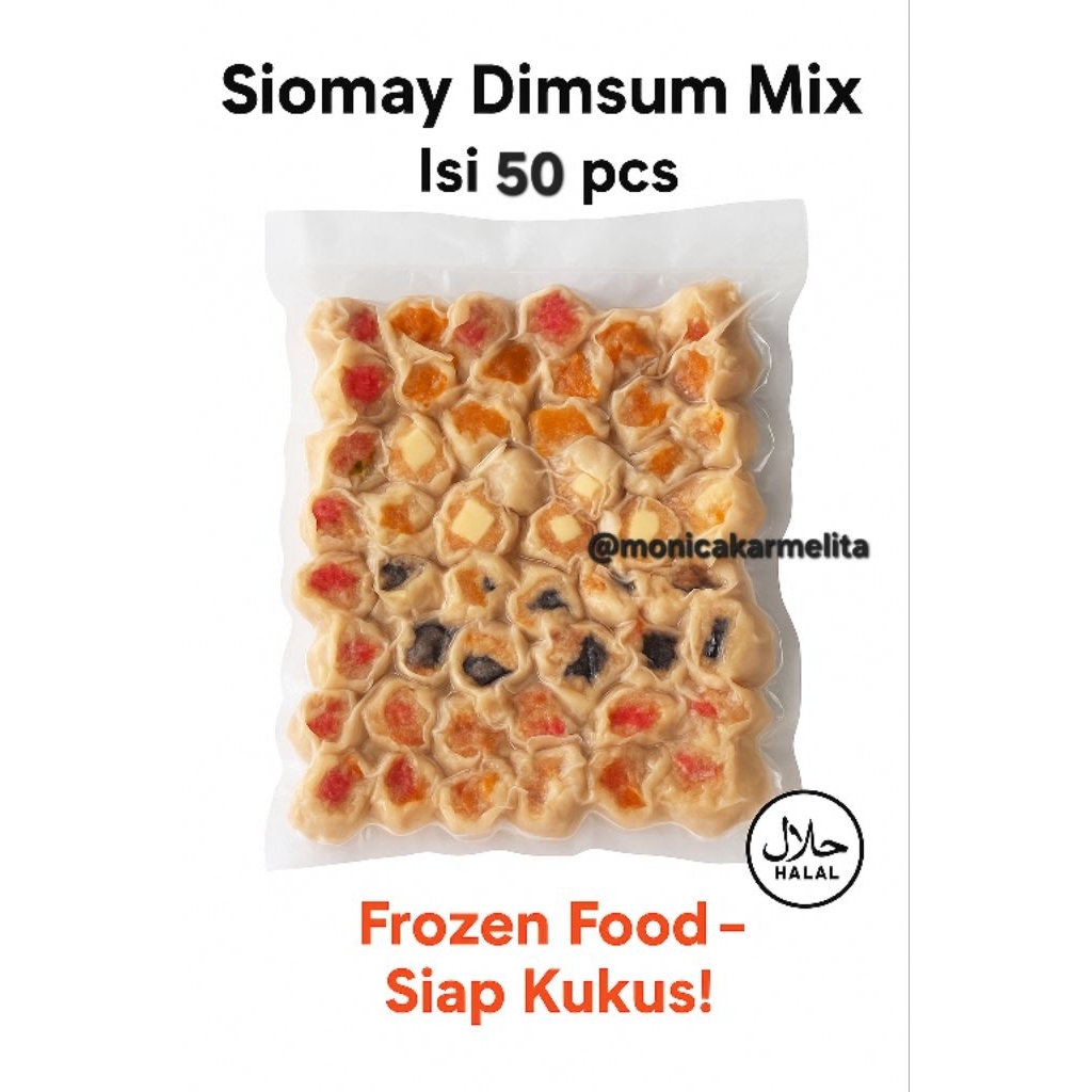 

Dimsum Frozen Halal | Dimsum Mini Mix Varian Isi 50 Pcs | Siomay Frozen homemade | Camilan Tanpa pengawet | Siap Kukus Atau Goreng