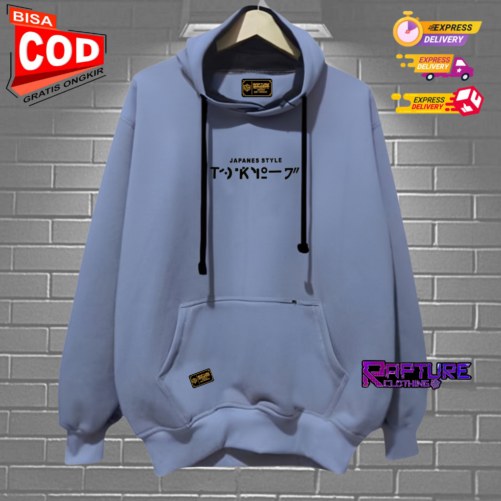 Hoodie Cowok Distro Oversize Warna Denim List BulletProof Sweater Hodie Pria Terbaru 2025 Brand Loka