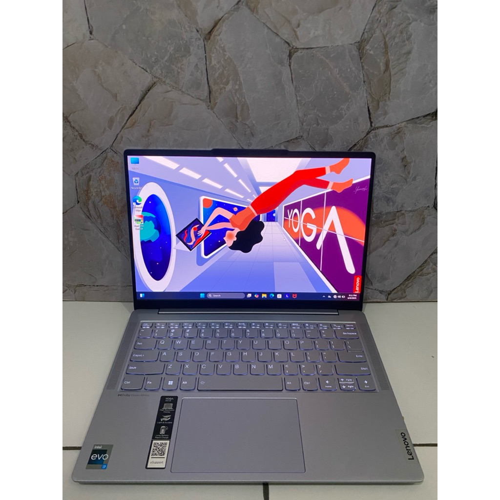 Lenovo Yoga slim 6i oled intel evo i7-13700h ram 16/512 gb intel iris win 11 ori mulus resmi