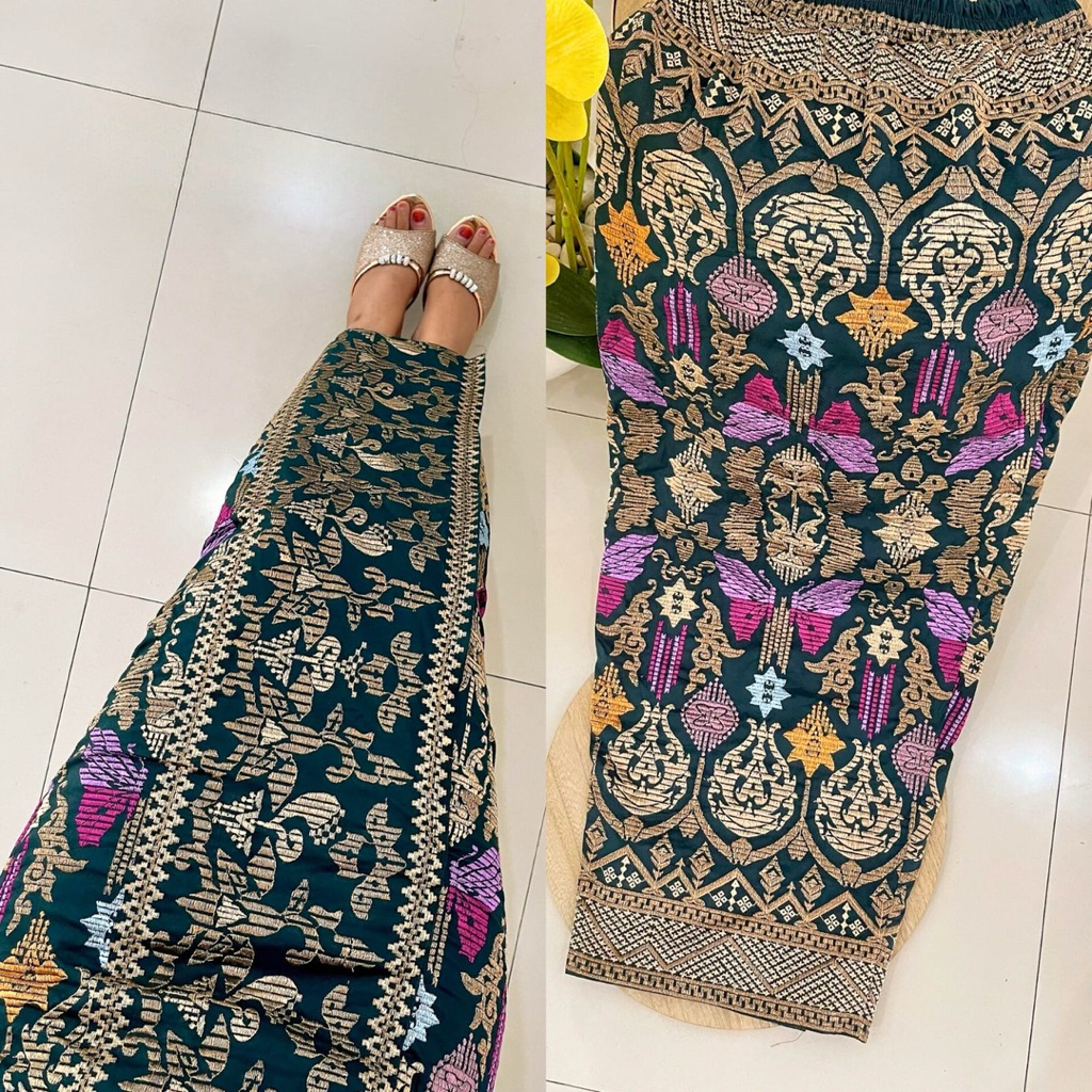 JUMBO KAMEN JADI BORDIR motif Butterfly (Kupu Kupu)/Kamen jadi Jumbor bordir/ bawahan tradisional/ro