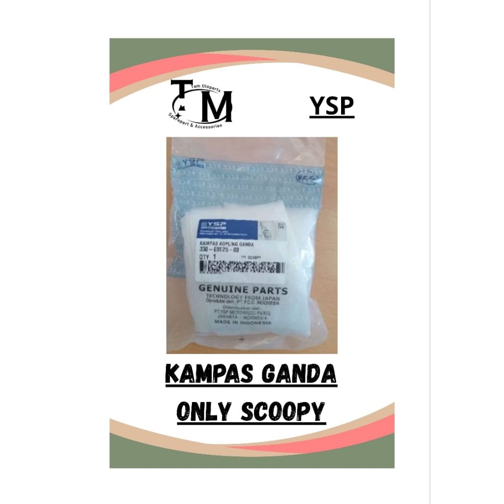 Kampas ganda cvt only scoopy esp ysp fcc