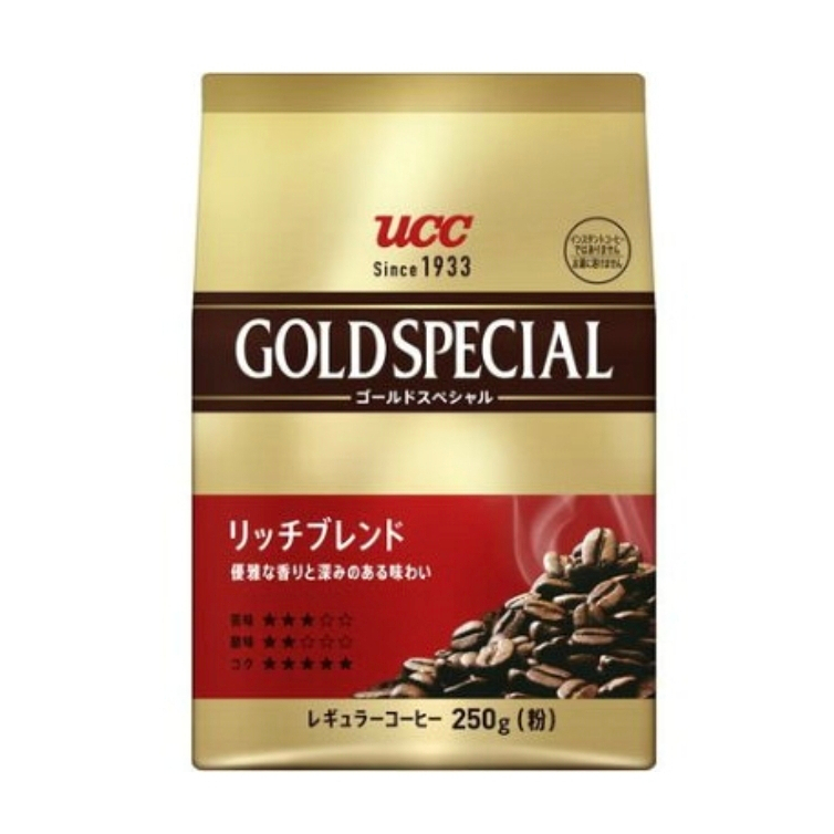 

UCC Ueshima Coffee Gold Special Rich Blend Elegant Aroma And Deep Flavor 250 Gram