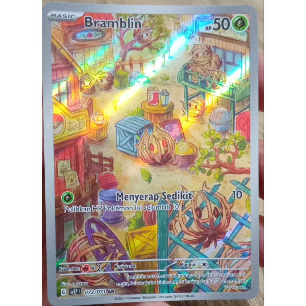 KARTU POKEMON BRAMBLIN AR INDONESIA HOLO