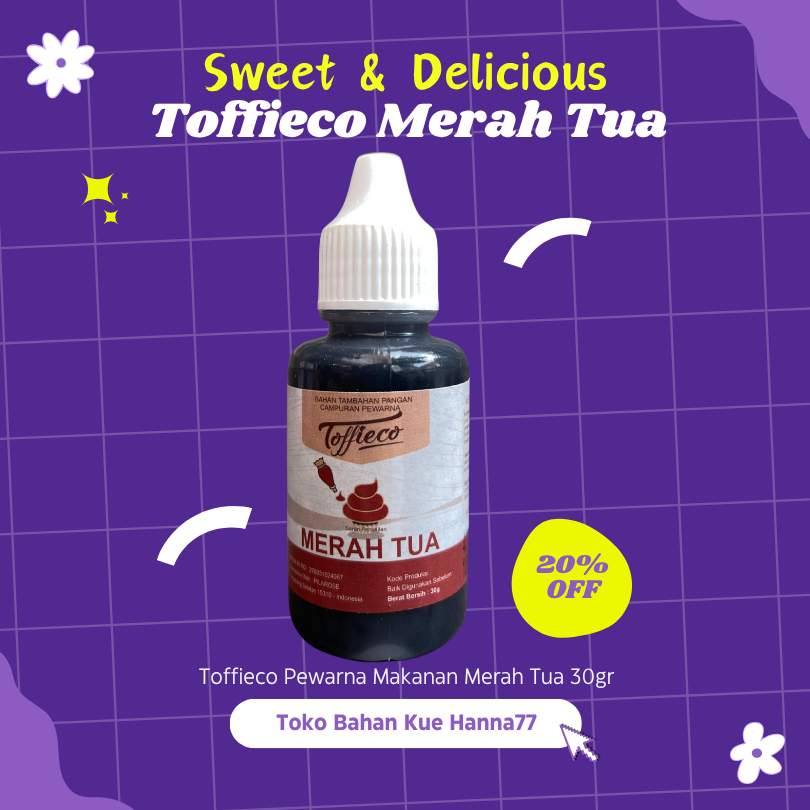 

Toffieco Perisa ukuran 30ml- Essence Perasa Pewarna untuk Kue Minuman Makanan