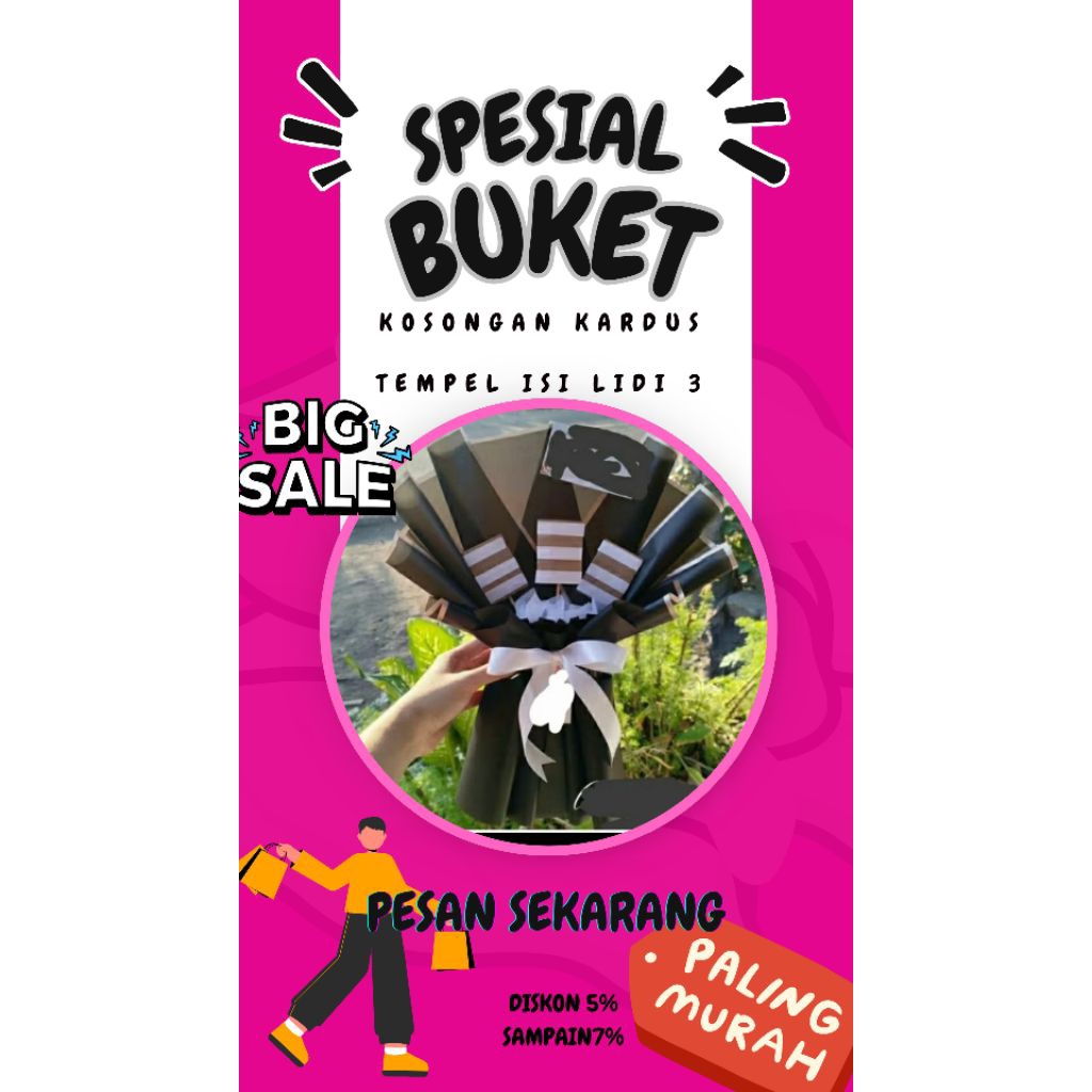 

buket kosongan kardus tempel isi lidi 3