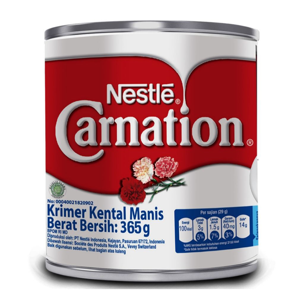 

Carnation Krimer Kental Manis Sachet, Kaleng dan Susu Evaporasi