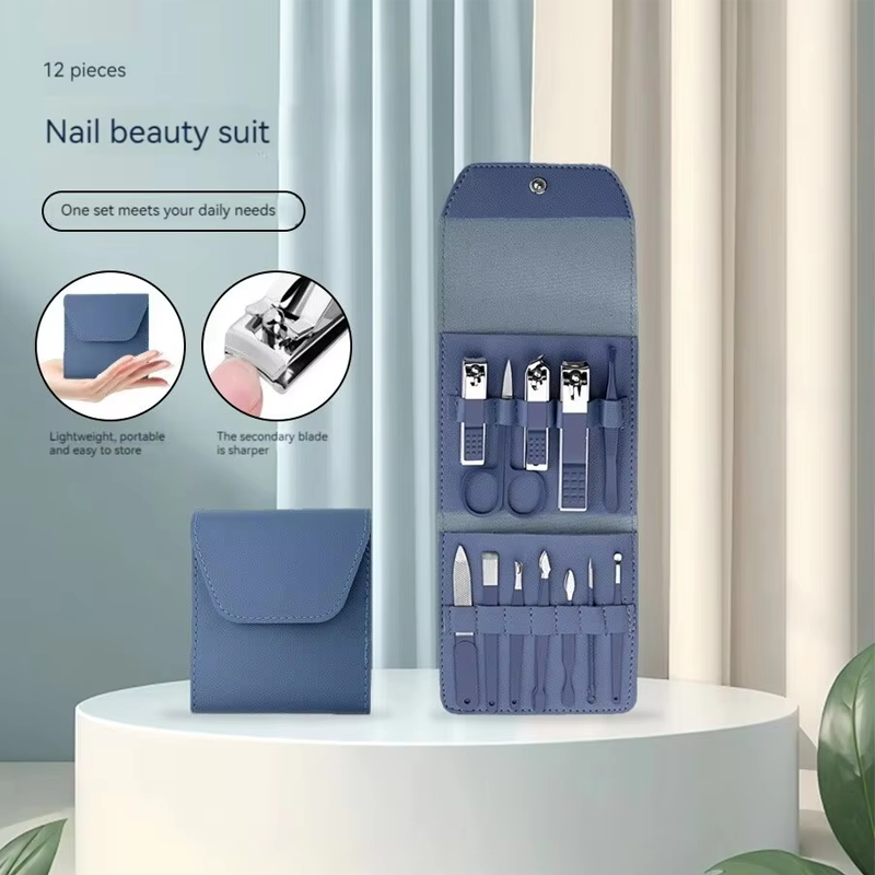 SUPERMALL Nail Clipper - Set Gunting Kuku Stainless | Set Menicure Pedicure Nail Art 12 in 1