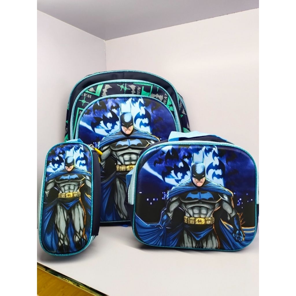 tas sekolah anak batman 3in1 original import 100% realpic