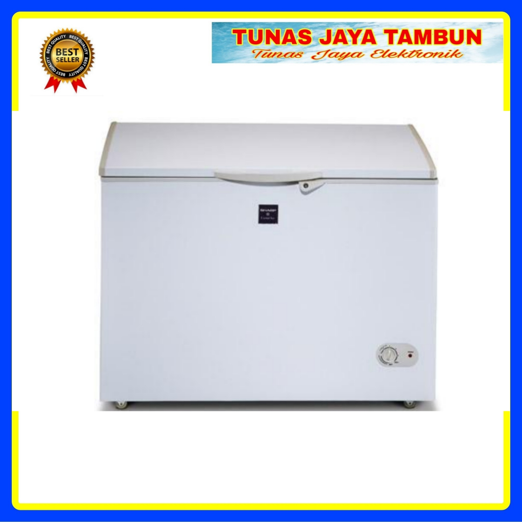 CHEST FREZER SHARP FRV 300 / FREEZER BOX SHARP 250 LITER FRV-300 / SHARP FRV-300 CHEST FREEZER 250L