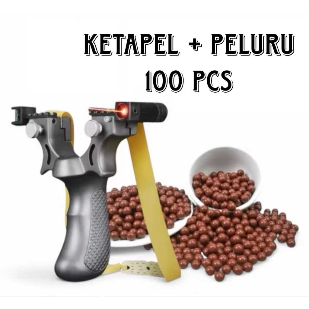 SYQT Big Power Ketapel Tactical Slingshot with Laser Sight - Ketapel Slingshot Murah Ketapel Laser T