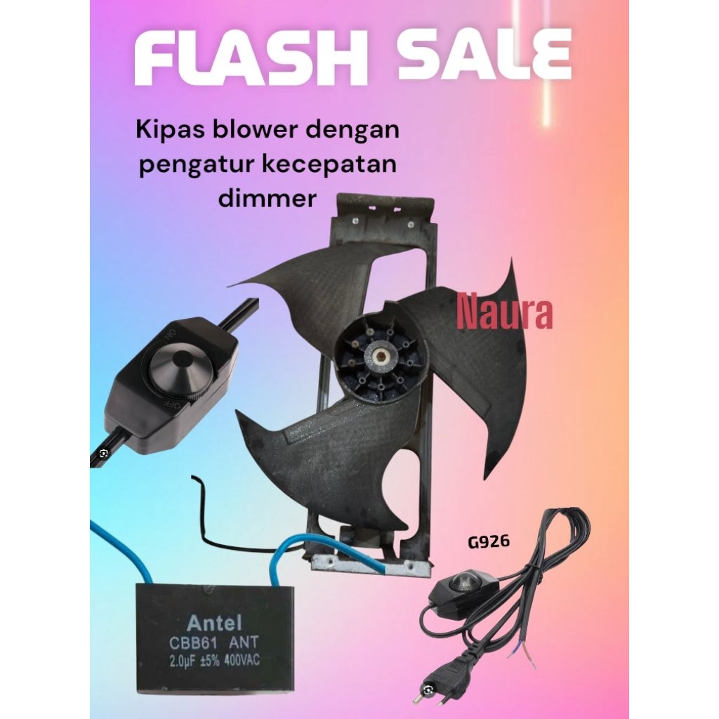 New DIMMER KIPAS ANGIN BLOWER AC Kipas angin blower ac ukuran 1pk sampai 3pk , 3 daun / pakai
