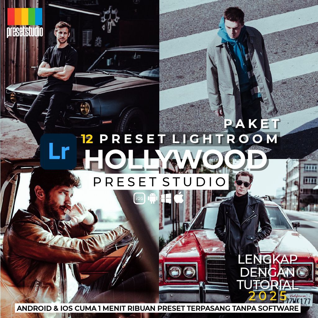 12 PRESET HOLLYWOOD | LIGHTROOM ANDROID IOS PC