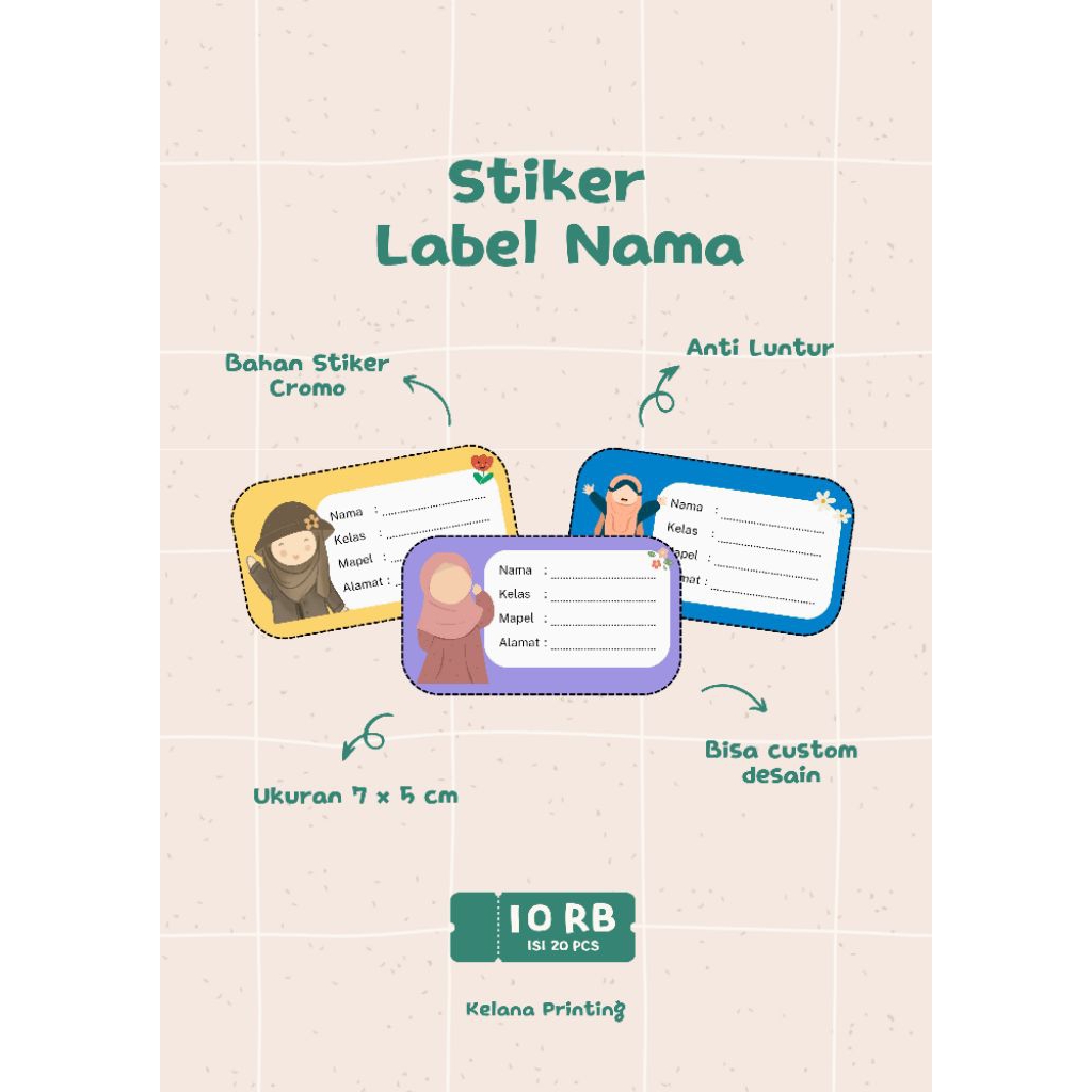 

stiker Nama | stiker label buku | stiker buku sekolah