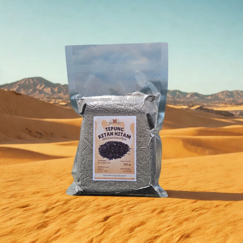 

Tepung ketan hitam murni tanpa campuran kemasan