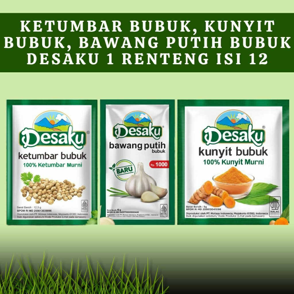 

(GROSIR) Marinasi Ketumbar Bawang Kunyit Bubuk Desaku Renteng