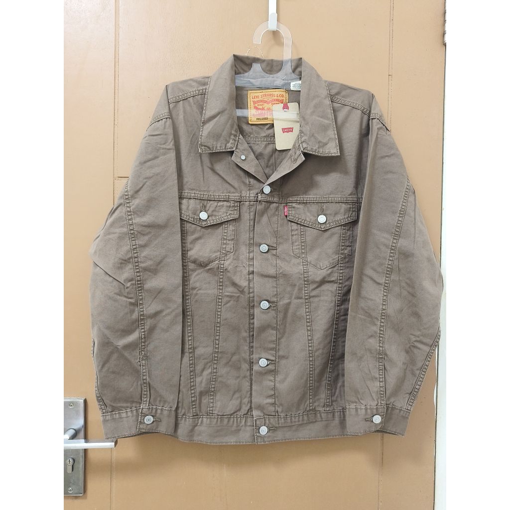 Jaket Trucker Levis Relaxed Green Original L fit XL